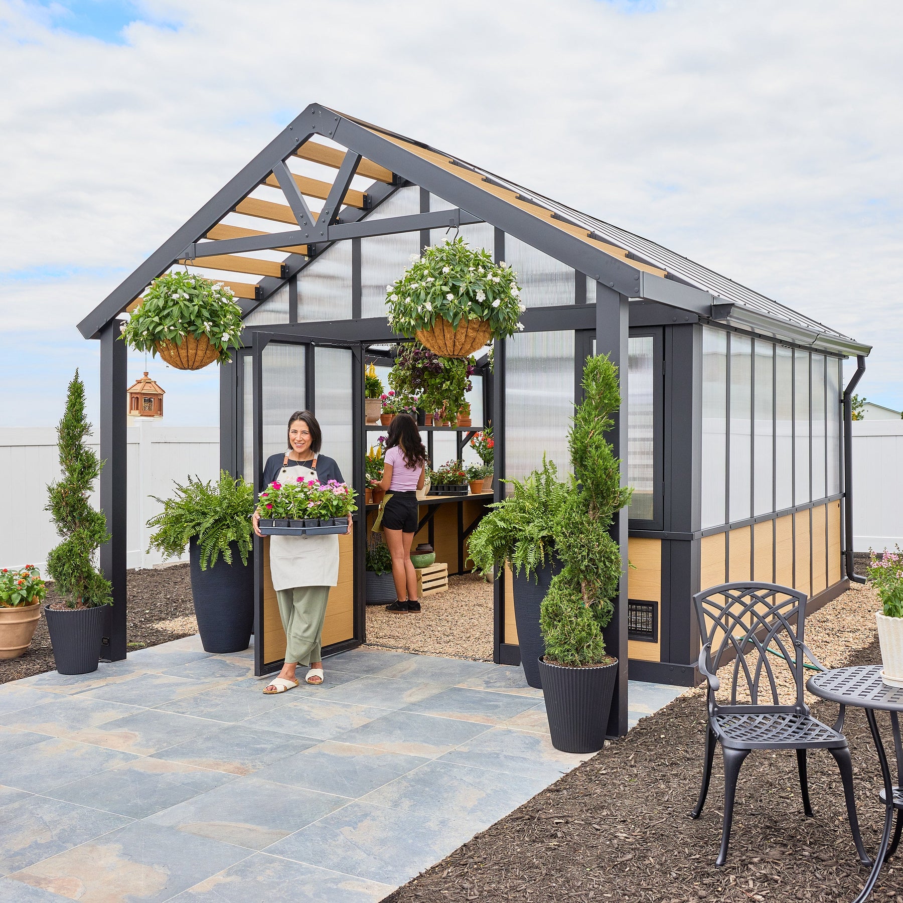 14x12 Larkspur Metal Greenhouse